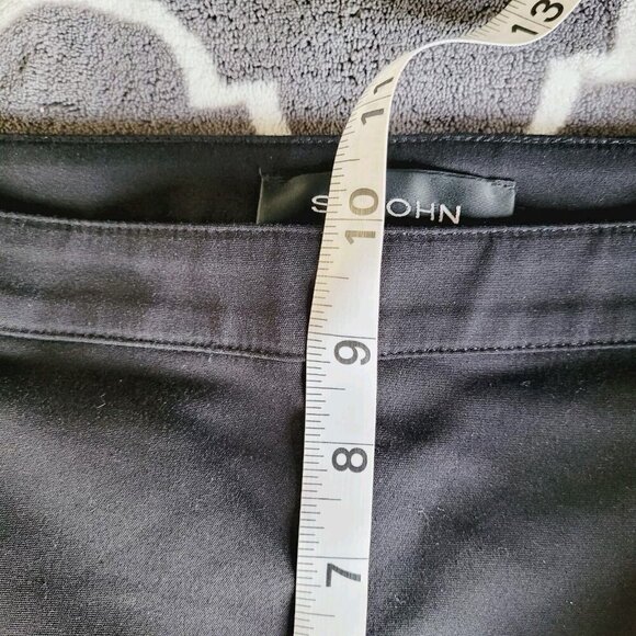 St. John Collection Ankle Zip Black Slim High Rise Pants Size 6 Preppy Office - Picture 6 of 9